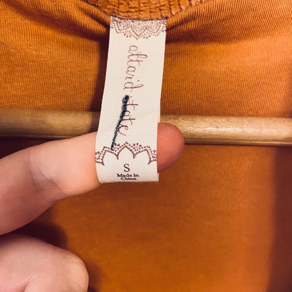 NWOT Altar’d State burnt orange corduroy down coat - Picture 4 of 7